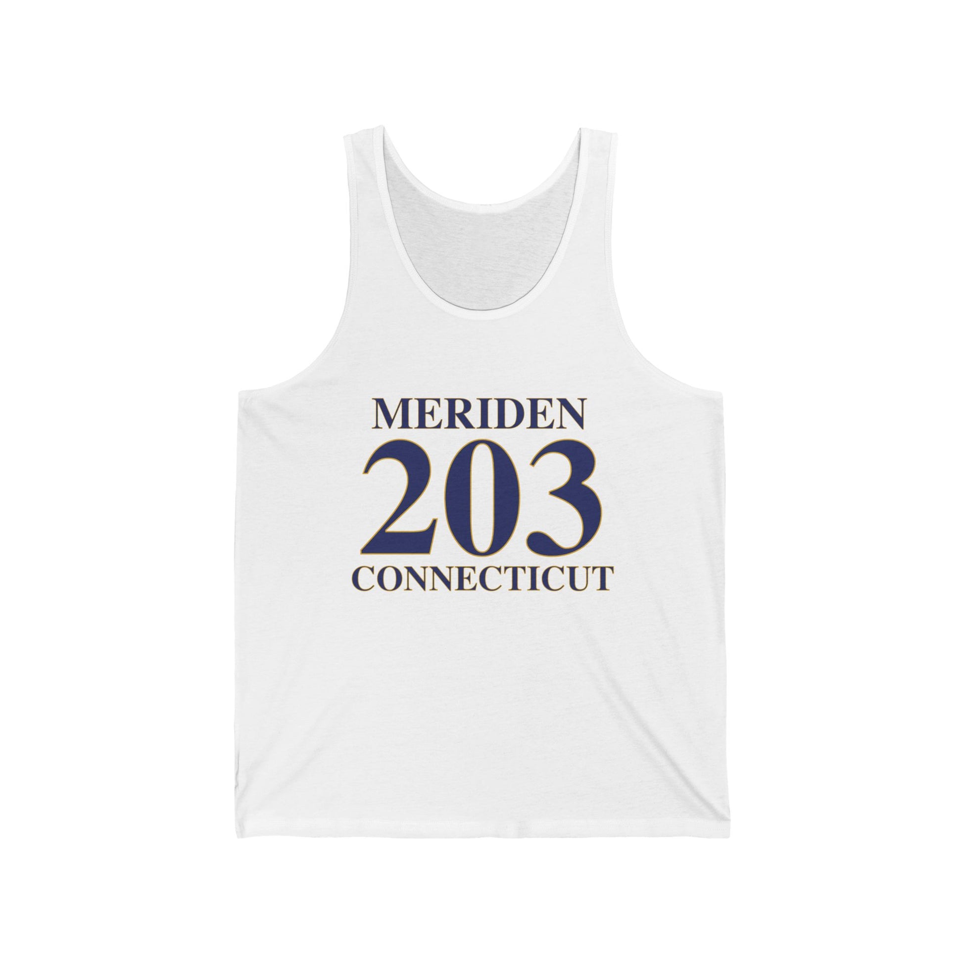 Meriden 203 Connecticut // meriden Connecticut unisex tank top shirts   // finding connecticut 