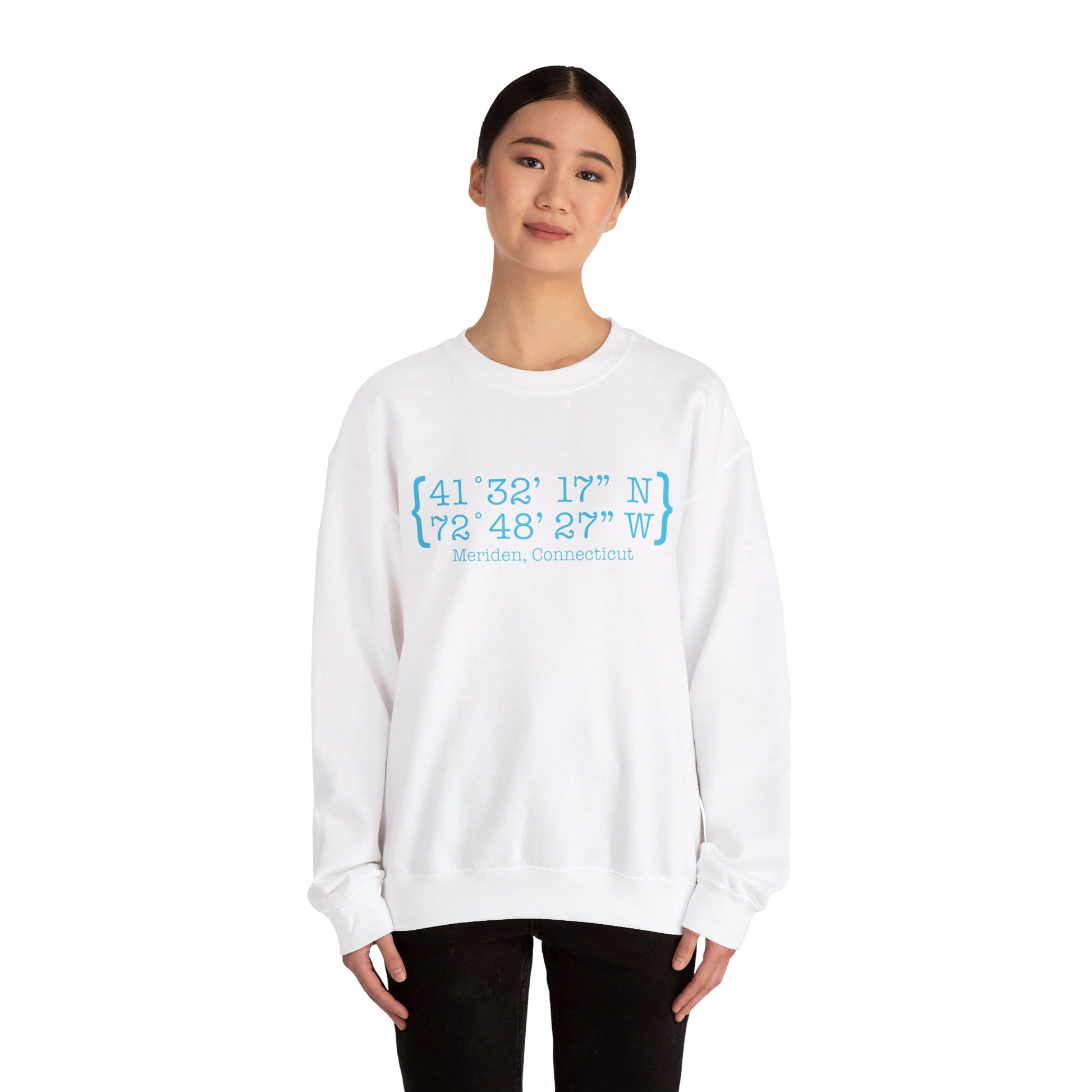 Meriden Coordinates // Meriden CT sweatshirt  // finding connecticut 
