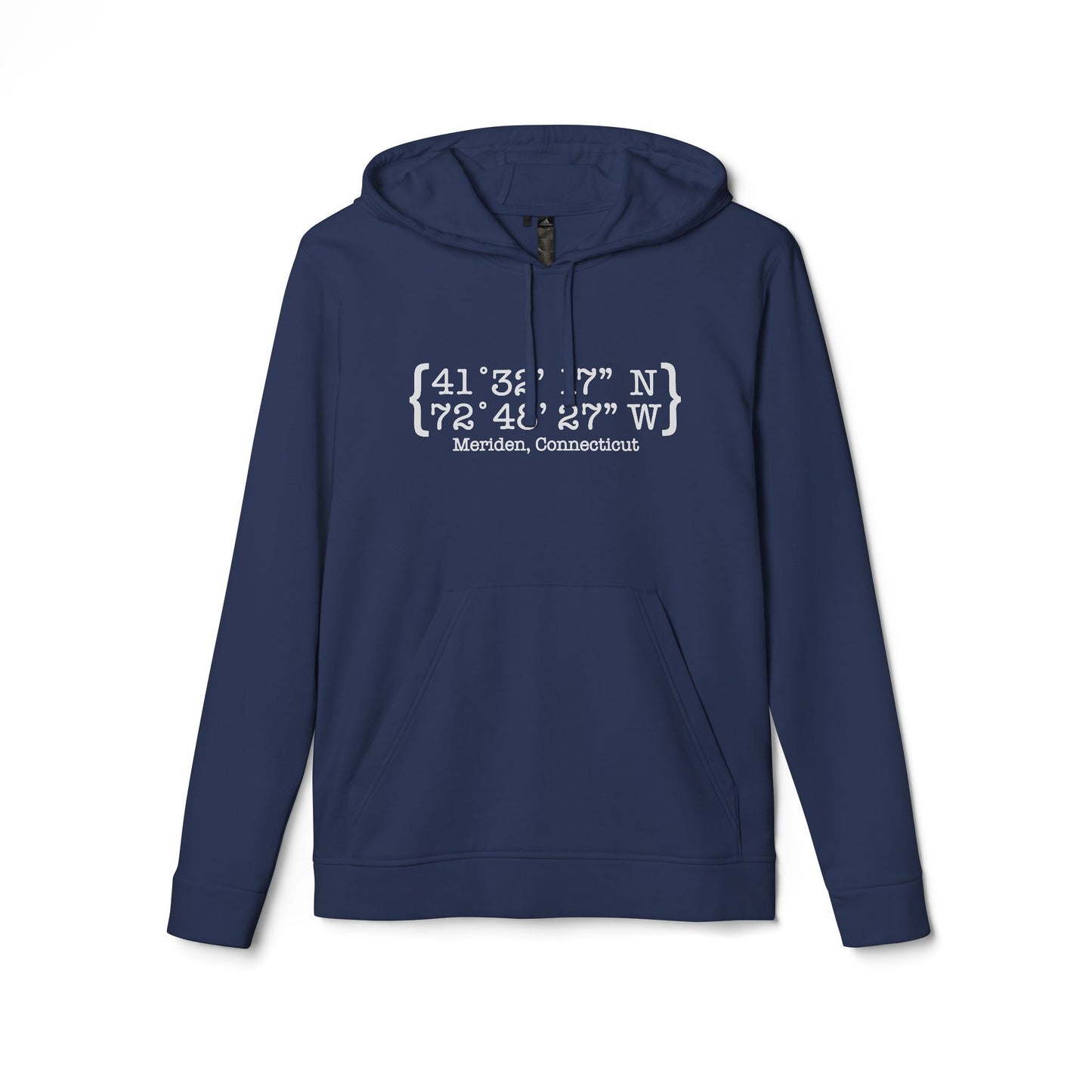 Meriden Coordinates // Meriden Connecticut Adidas hoodie sweatshirt // finding connecticut 
