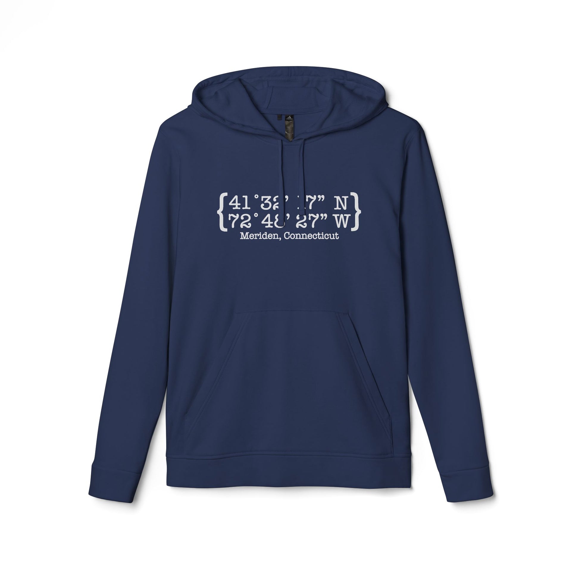 Meriden Coordinates // Meriden Connecticut Adidas hoodie sweatshirt // finding connecticut 