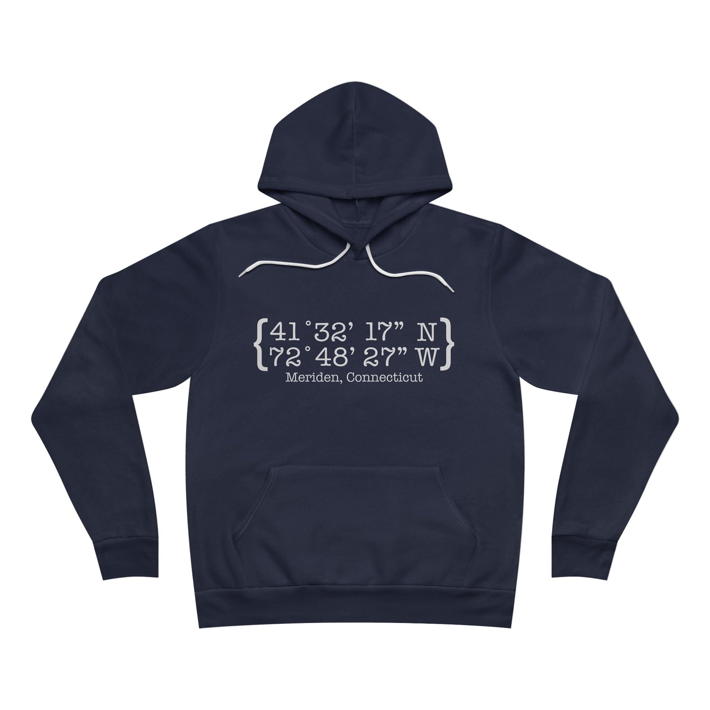 Meriden Coordinates // Meriden Connecticut unisex hoodie sweatshirts  // finding connecticut 