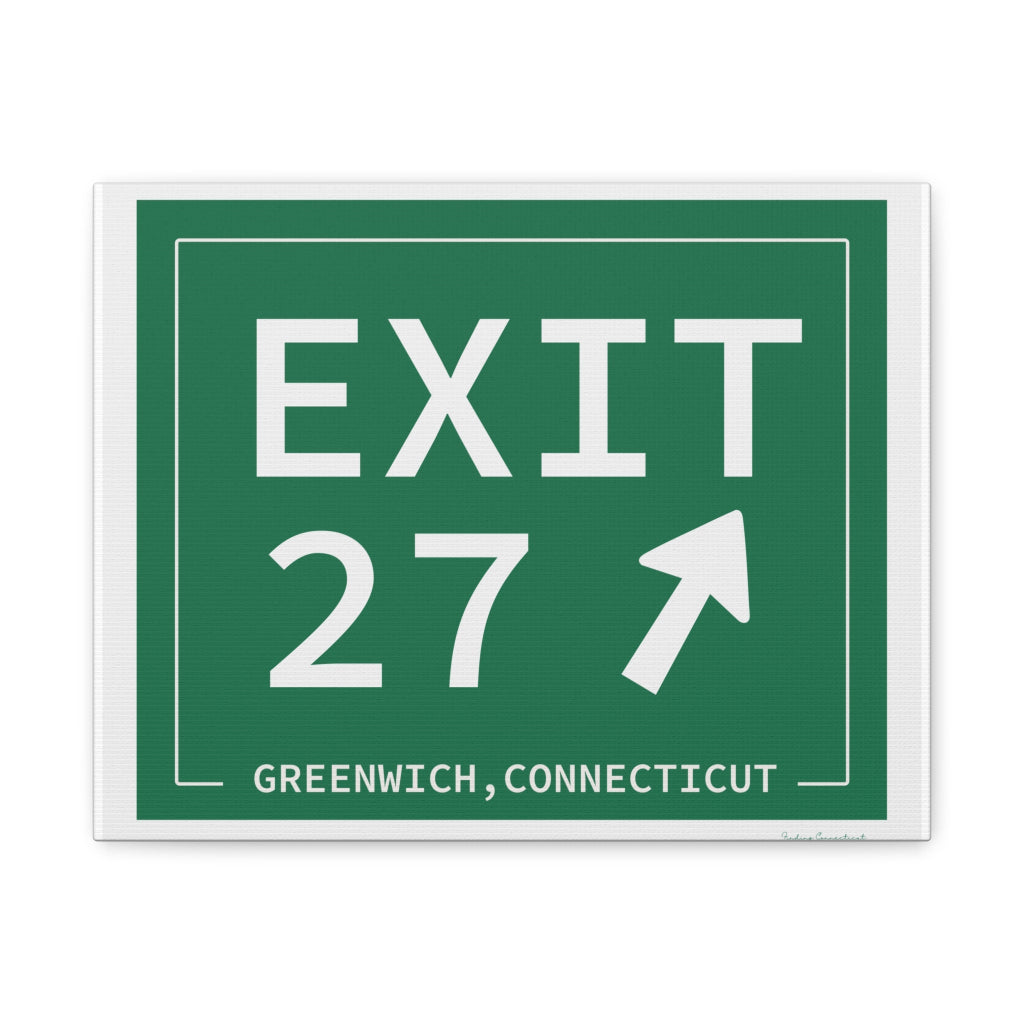 Merritt Parkway Exit 27 art decor - Greenwich Connecticut gifts and merch by Finding Connecticut 