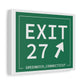 Merritt Parkway Exit 27 art decor - Greenwich Connecticut gifts and merch by Finding Connecticut 