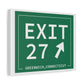 Merritt Parkway Exit 27 art decor - Greenwich Connecticut gifts and merch by Finding Connecticut 