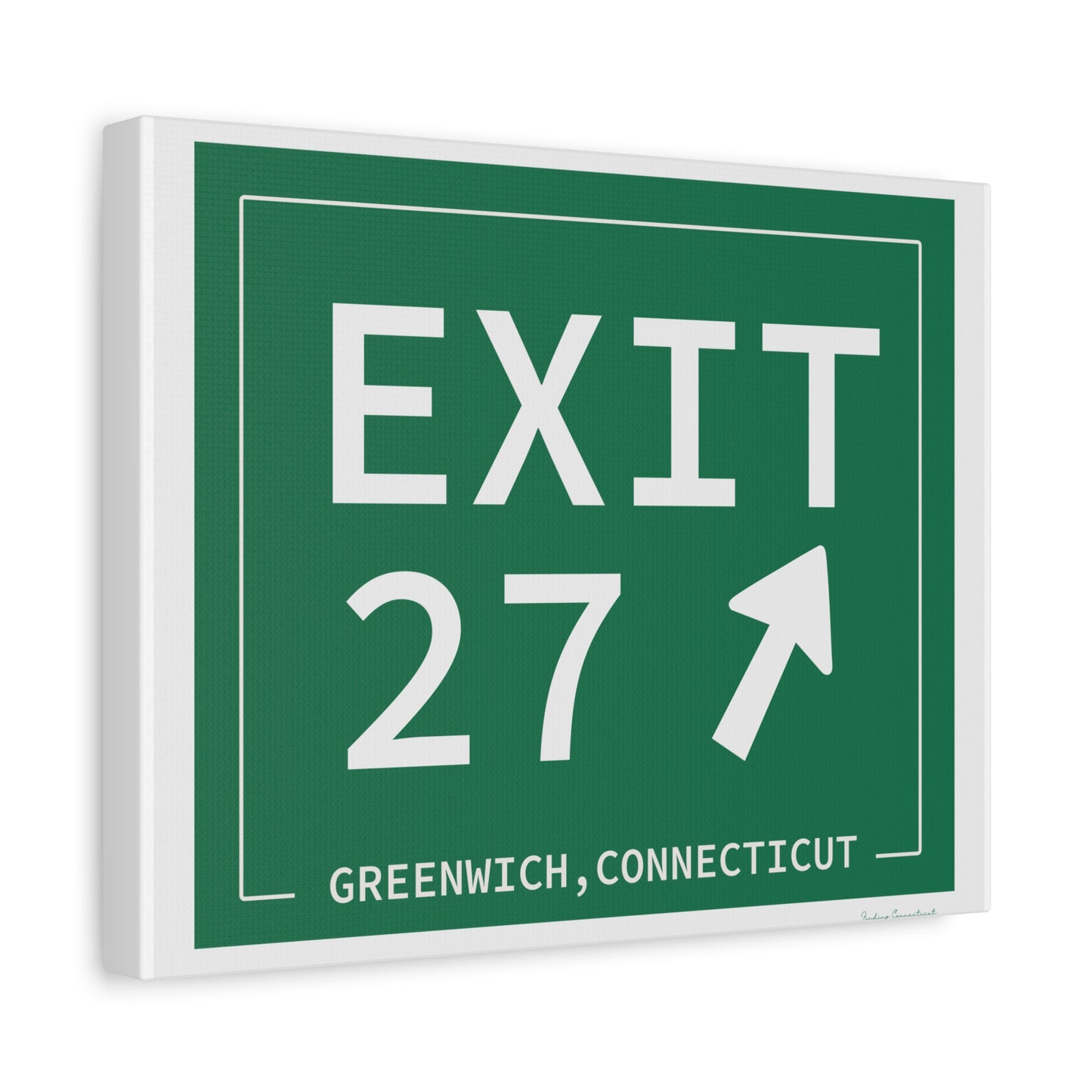 Merritt Parkway Exit 27 art decor - Greenwich Connecticut gifts and merch by Finding Connecticut 