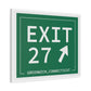 Merritt Parkway Exit 27 art decor - Greenwich Connecticut gifts and merch by Finding Connecticut 