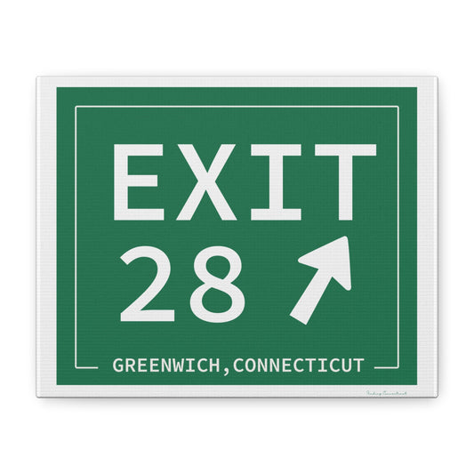 Merritt Parkway Exit 28 art decor -Greenwich connecticut gifts and merch by finding connecticut 