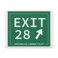 Merritt Parkway Exit 28 art decor -Greenwich connecticut gifts and merch by finding connecticut 