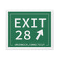 Merritt Parkway Exit 28 art decor -Greenwich connecticut gifts and merch by finding connecticut 