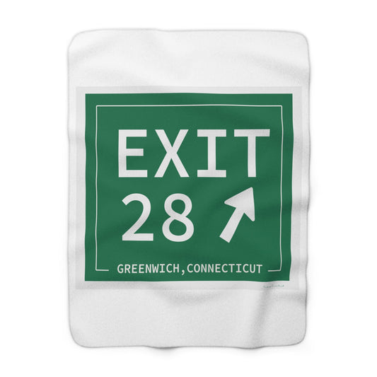Merritt Parkway Exit 28 blanket -  greenwich connecticut gifts and merch by Finding Connecticut 