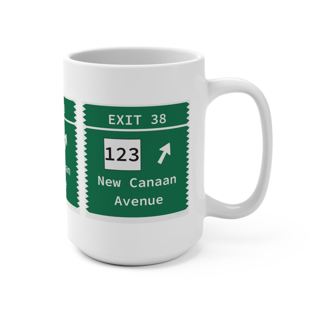 Merritt Parkway Exit 28 mug - Norwalk Connecticut gifts and merch by Finding Connecticut