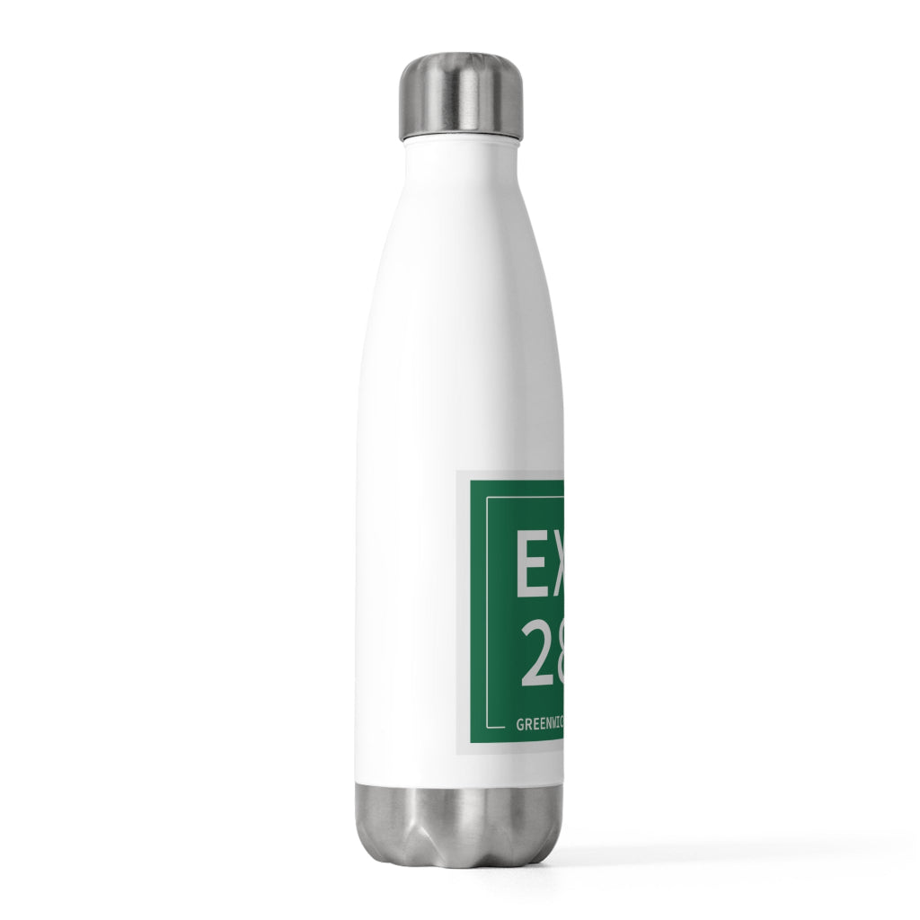Merritt Parkway Exit 28 water bottle - Greenwich Connecticut gifts and merch by Finding Connecticut 