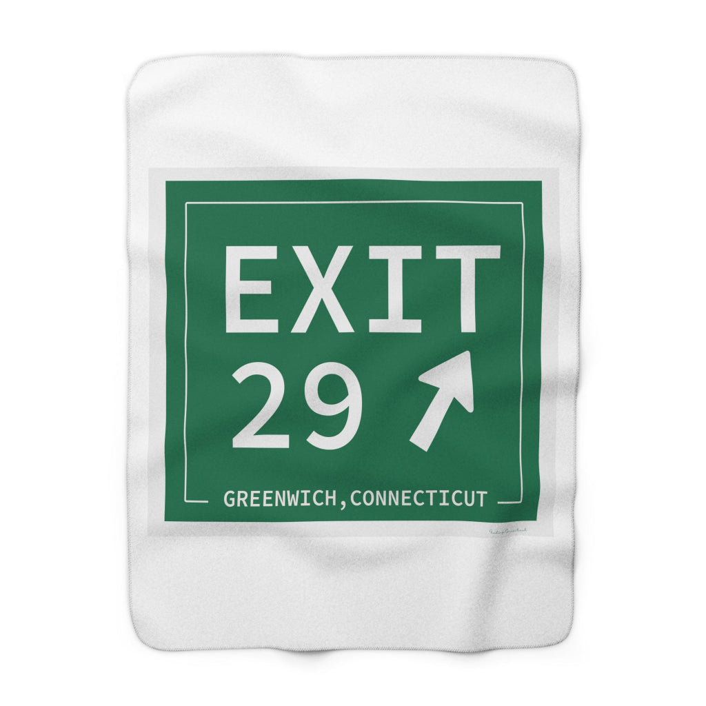 Merritt Parkway Exit 29 Blanket - Greenwich Connecticut gifts and merch by Finding Connecticut 