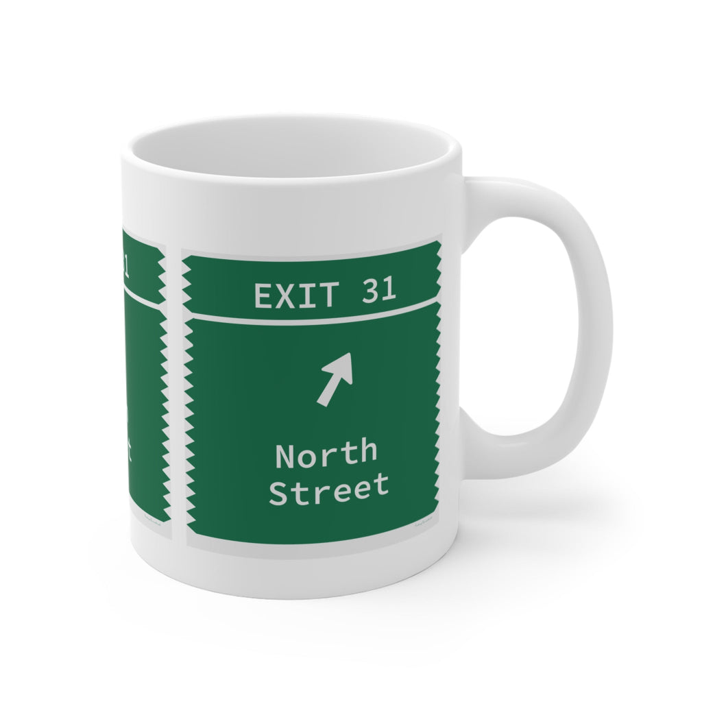Merritt Parkway Exit 31 Mug - Greenwich Connecticut Gifts and merch by Finding Connecticut 
