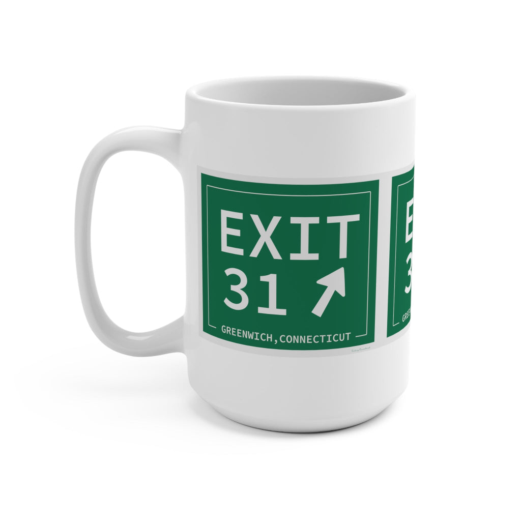 Merritt Parkway Exit 31 mug - merritt parkway and greenwich Connecticut gifts and merch by Finding Connecticut 