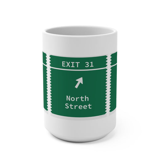 Merritt Parkway Exit 31  mug - greenwich Connecticut gifts and merch by Finding Connecticut 