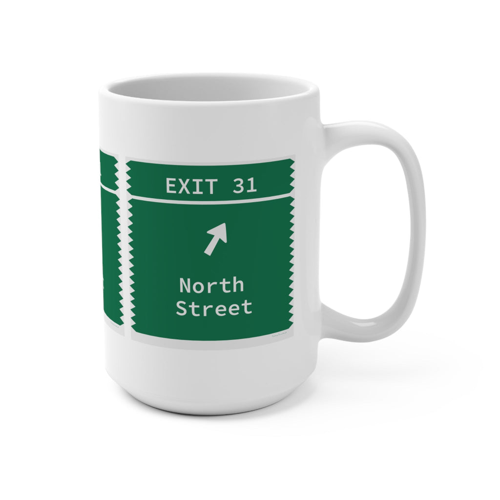 Merritt Parkway Exit 31  mug - greenwich Connecticut gifts and merch by Finding Connecticut 