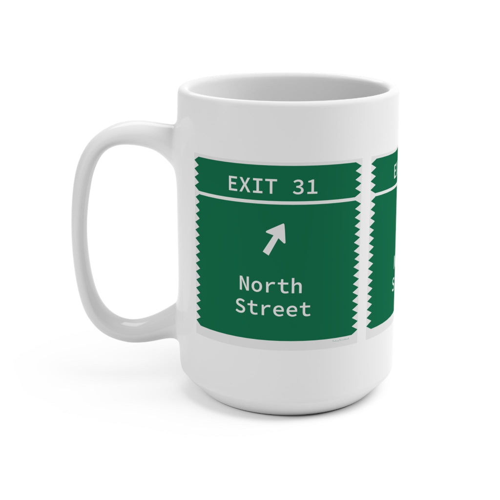 Merritt Parkway Exit 31  mug - greenwich Connecticut gifts and merch by Finding Connecticut 