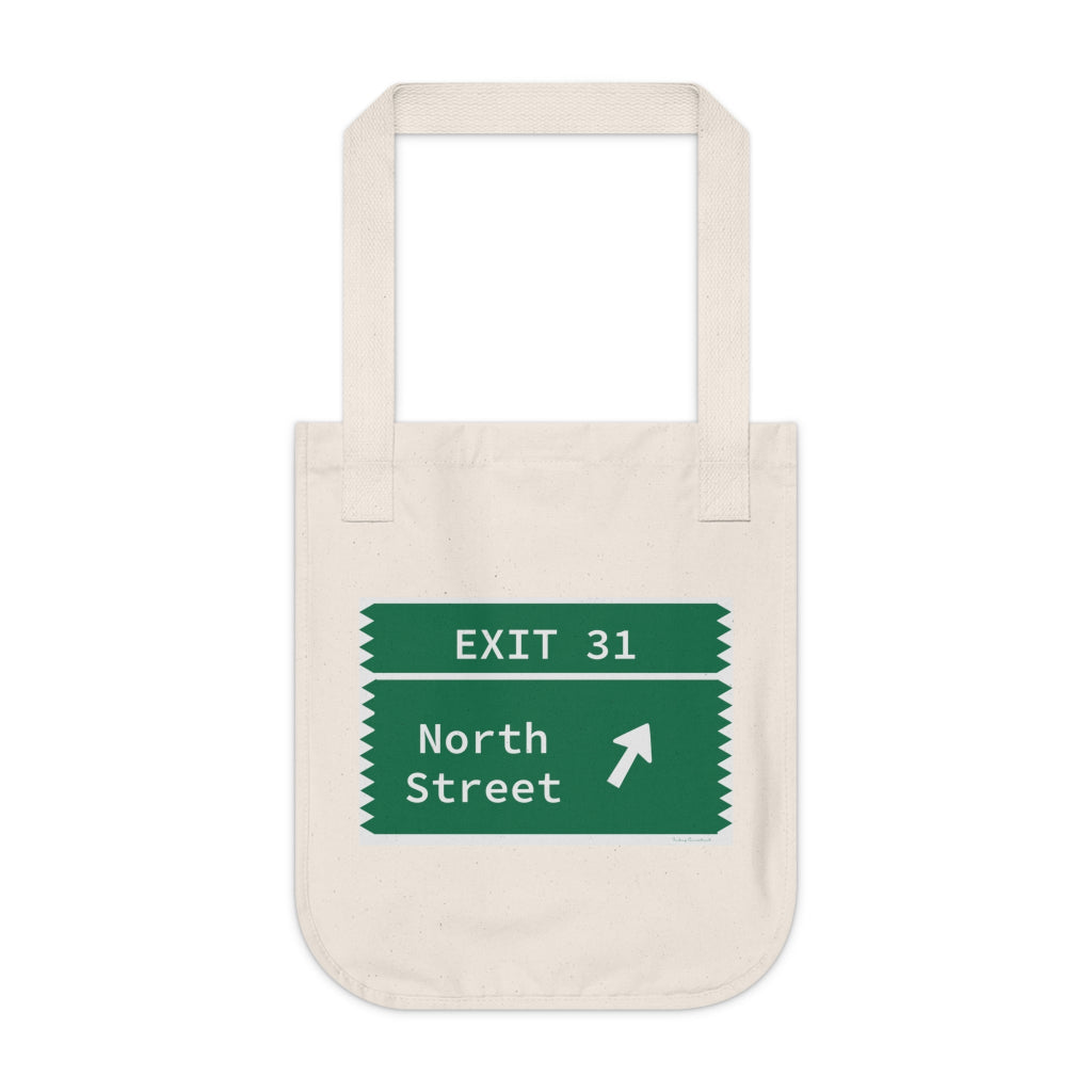 Merritt Parkway Exit 31 tote bag - Greenwich Connecticut gifts and merch by Finding Connecticut 