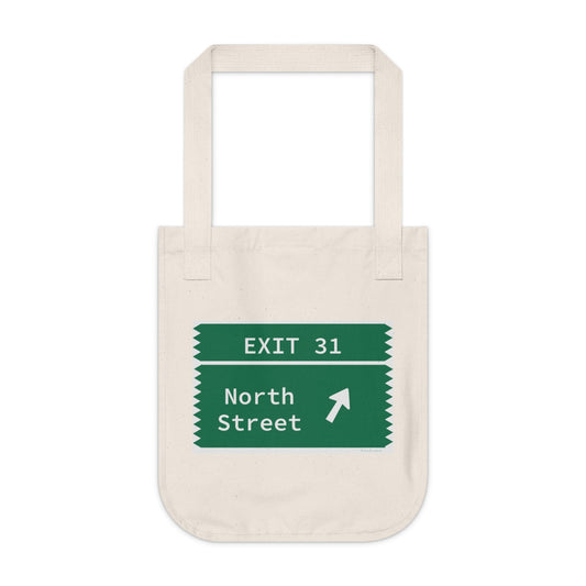 Merritt Parkway Exit 31 tote bag - Greenwich Connecticut gifts and merch by Finding Connecticut 