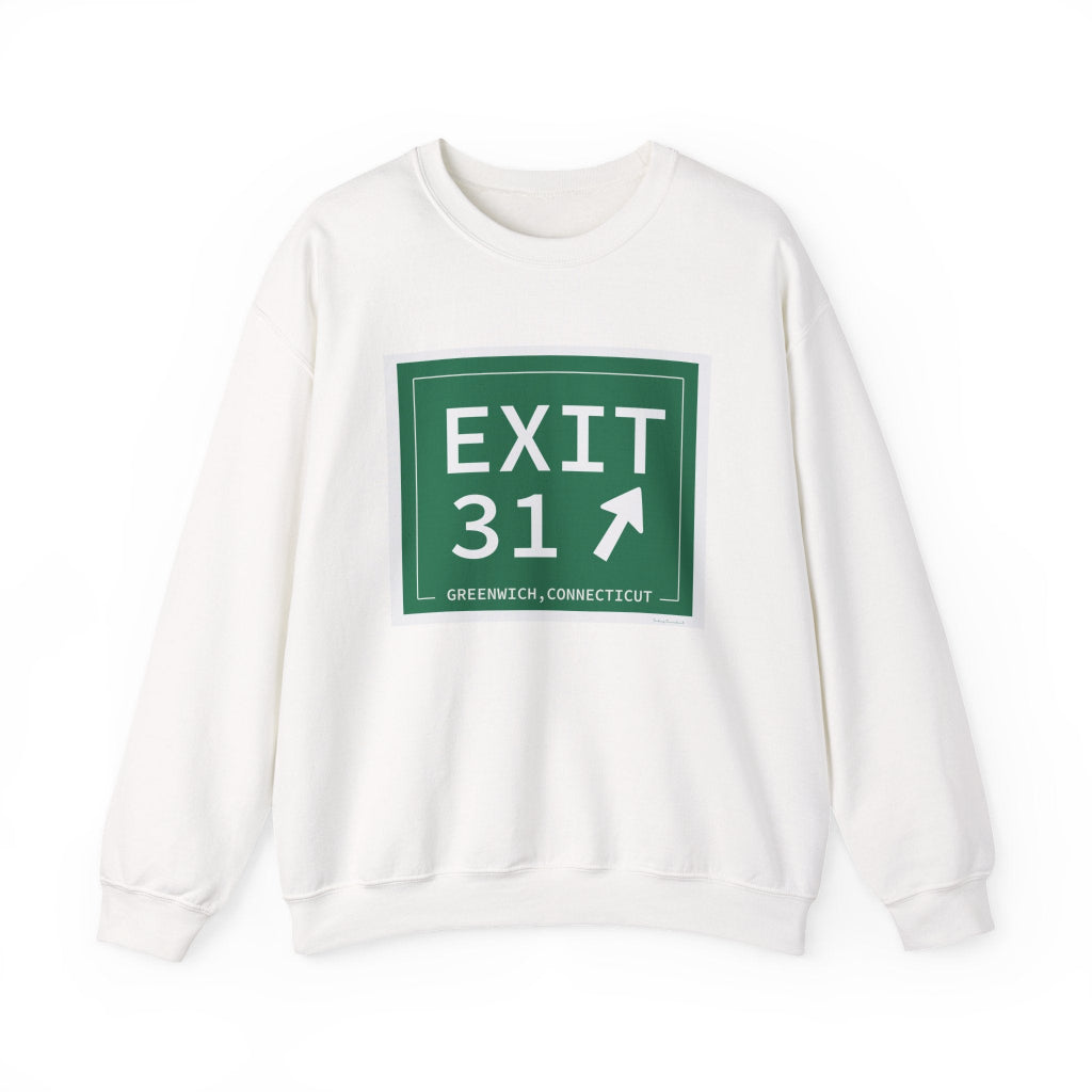 Merritt Parkway Exit 31  unisex sweatshirt - Merritt parkway and greenwich connecticut gifts and merch by Finding Connecticut 