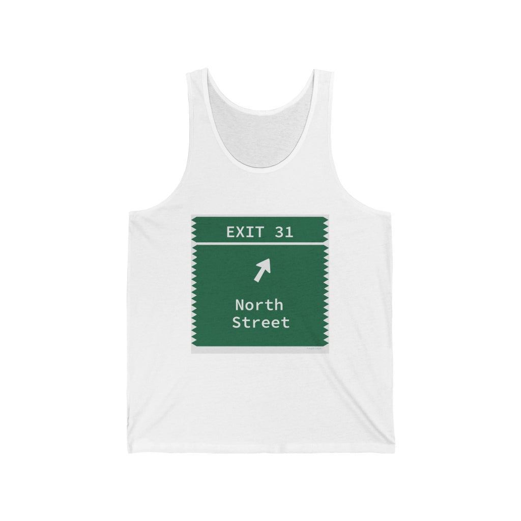 Merritt Parkway Exit 31 unisex tank top shirt - Greenwich Connecticut gifts and merch by Finding Connecticut 
