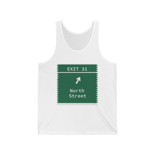 Merritt Parkway Exit 31 unisex tank top shirt - Greenwich Connecticut gifts and merch by Finding Connecticut 
