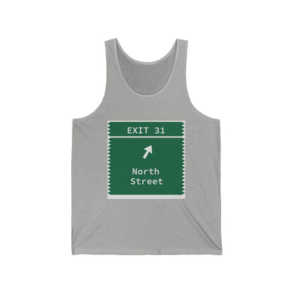 Merritt Parkway Exit 31 unisex tank top shirt - Greenwich Connecticut gifts and merch by Finding Connecticut 