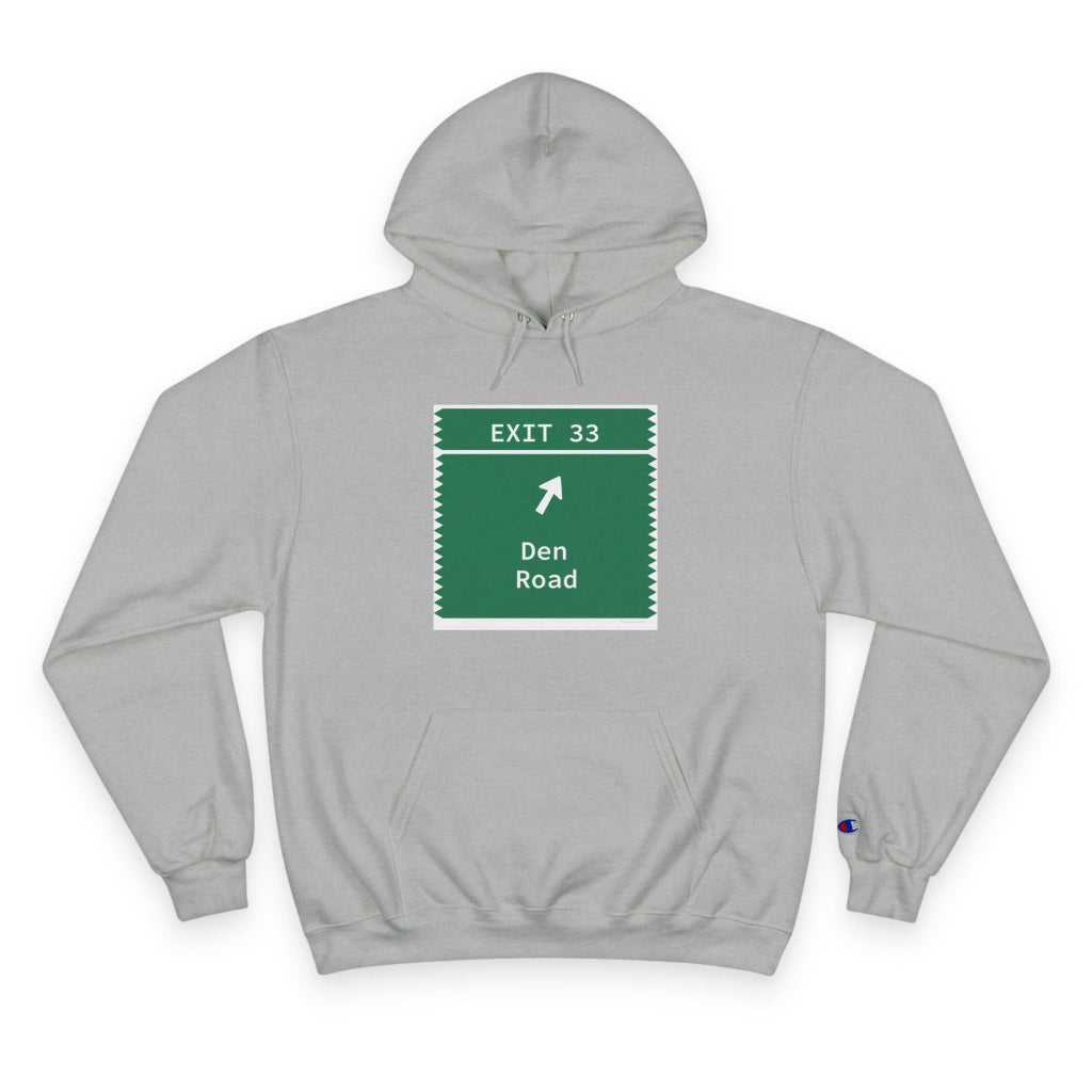 Merritt Parkway Exit 33 champion Hoodie sweatshirt - Stamford Connecticut gifts and merch by Finding Connecticut 