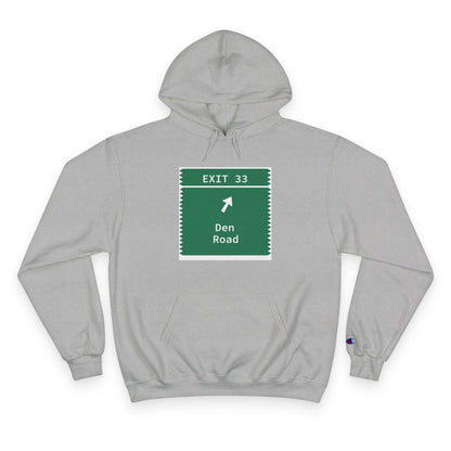 Merritt Parkway Exit 33 champion Hoodie sweatshirt - Stamford Connecticut gifts and merch by Finding Connecticut 