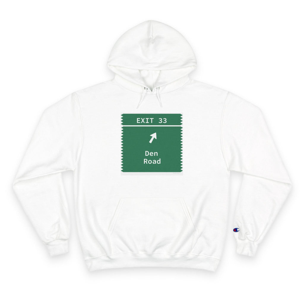 Merritt Parkway Exit 33 champion Hoodie sweatshirt - Stamford Connecticut gifts and merch by Finding Connecticut 