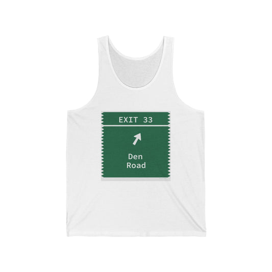 Merritt Parkway Exit 33 unisex tank top - Stamford Connecticut gifts and merch by Finding Connecticut 
