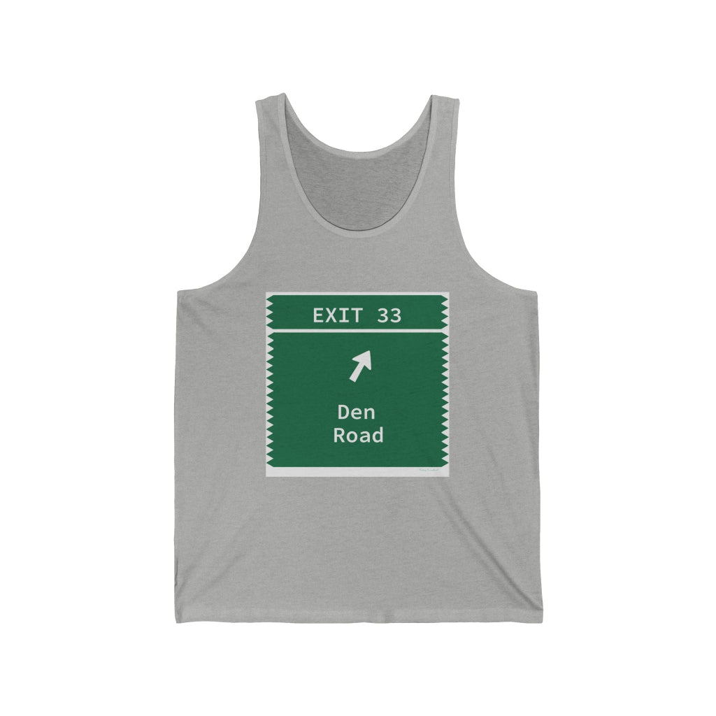 Merritt Parkway Exit 33 unisex tank top - Stamford Connecticut gifts and merch by Finding Connecticut 