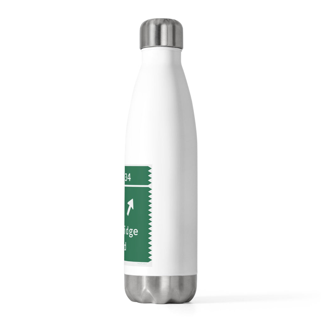 Merritt Parkway Exit 34 water bottle - Merritt Parkway and Stamford Connecticut gifts and merch by Finding Connecticut 