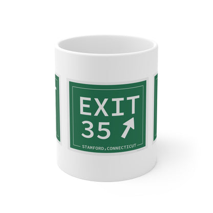 Merritt Parkway Exit 35 Mug - Stamford Connecticut gifts and merch by Finding Connecticut 