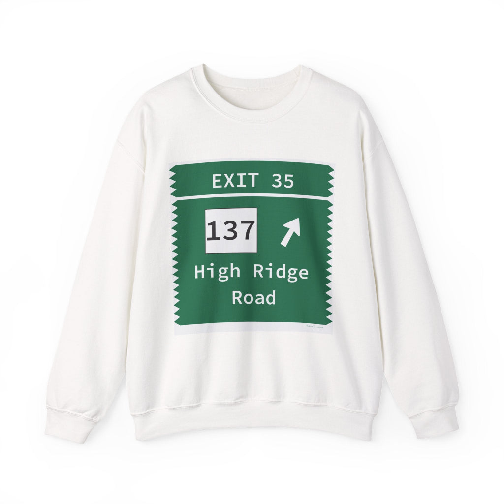 Merritt Parkway Exit 35 unisex sweatshirt - Stamford Connecticut gifts and merch by Finding Connecticut 
