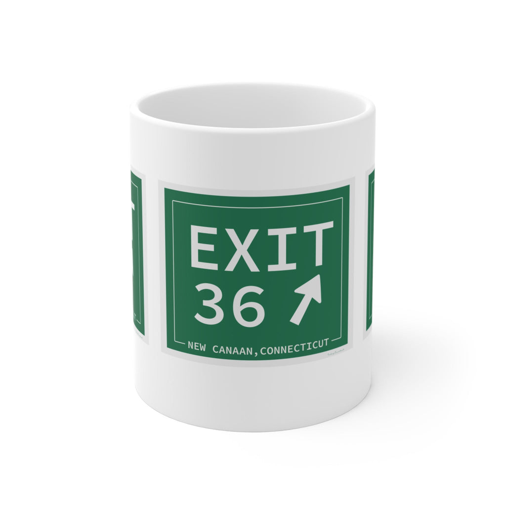 Merritt Parkway Exit 36 Mug - New Canaan Connecticut gifts and merch by Finding Connecticut 