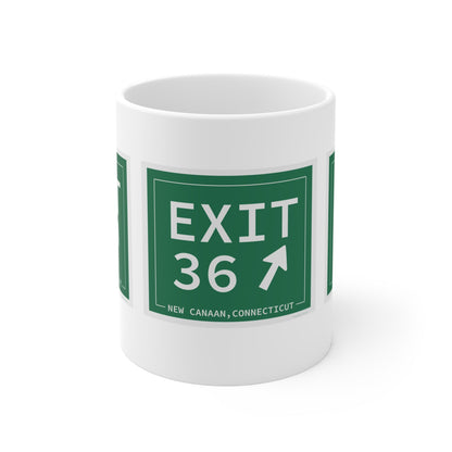 Merritt Parkway Exit 36 Mug - New Canaan Connecticut gifts and merch by Finding Connecticut 