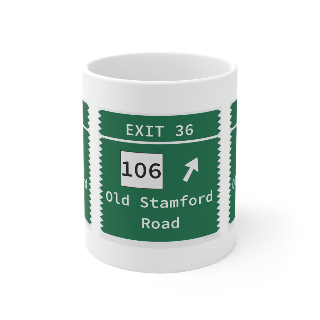 Merritt Parkway Exit 36 Mug - New Canaan Connecticut gifts and merch by Finding Connecticut 