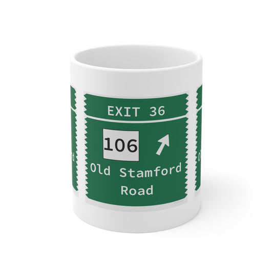 Merritt Parkway Exit 36 Mug - New Canaan Connecticut gifts and merch by Finding Connecticut 