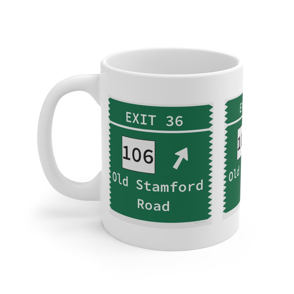 Merritt Parkway Exit 36 Mug - New Canaan Connecticut gifts and merch by Finding Connecticut 