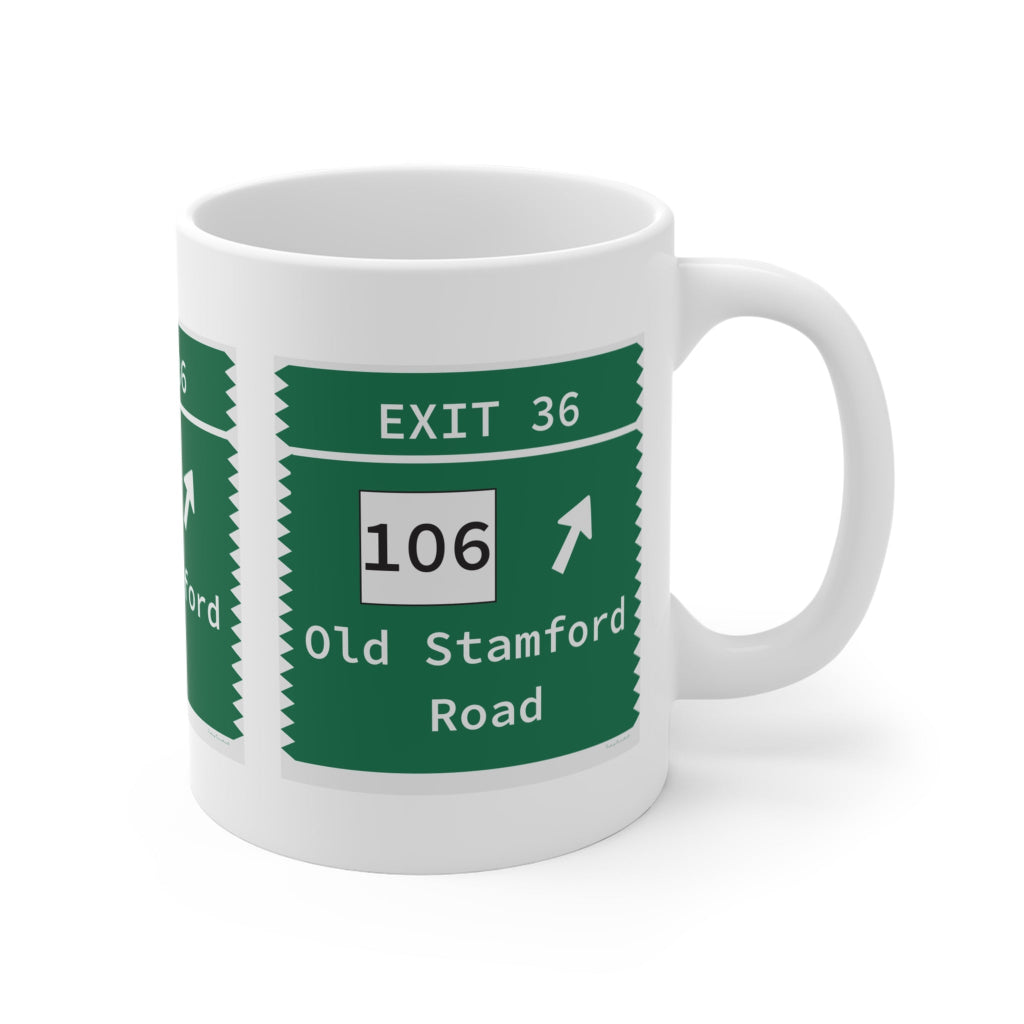 Merritt Parkway Exit 36 Mug - New Canaan Connecticut gifts and merch by Finding Connecticut 