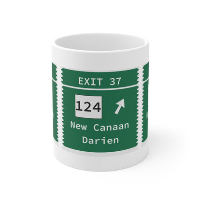 Merritt Parkway Exit 37 Mug - New Canaan Connecticut gifts and merch by Finding Connecticut 