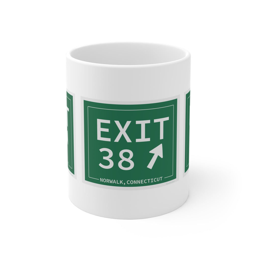 Merritt Parkway Exit 38 Mug - Norwalk Connecticut gifts and merch by Finding Connecticut 