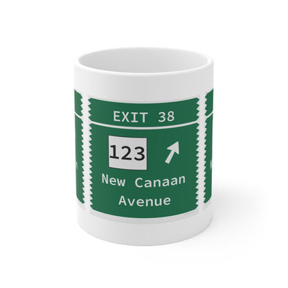 Merritt Parkway Exit 38 Mug - Norwalk Connecticut gifts and merch by Finding Connecticut 