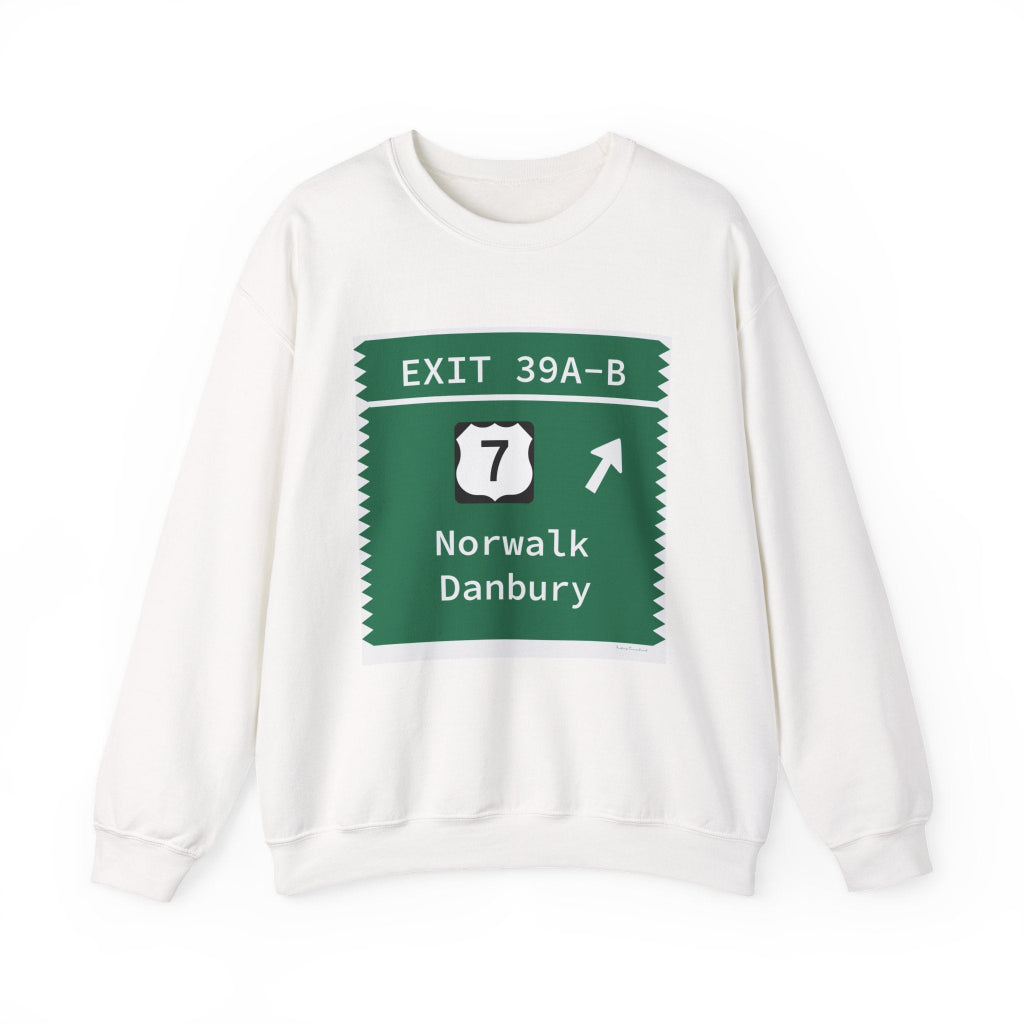 Merritt Parkway Exit 39A-B sweatshirt - Merritt parkway and norwalk connecticut gifts and merch by FInding  Connecticut 
