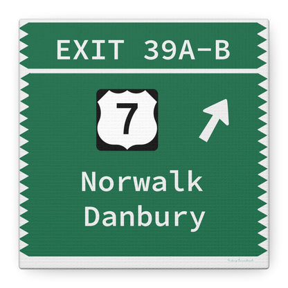 Merritt Parkway Exit 39A-B wall art decor - Norwalk Connecticut gifts and merch by Finding Connecticut 