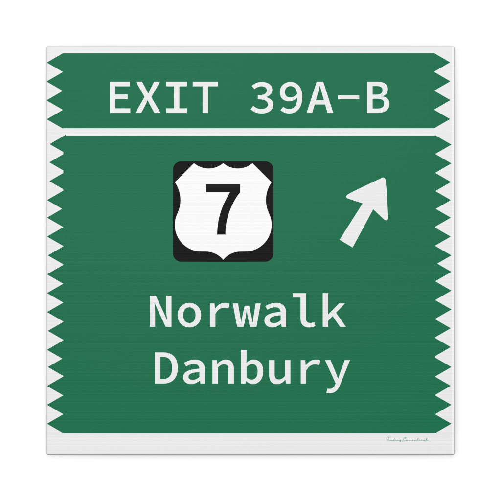 Merritt Parkway Exit 39A-B wall art decor - Norwalk Connecticut gifts and merch by Finding Connecticut 