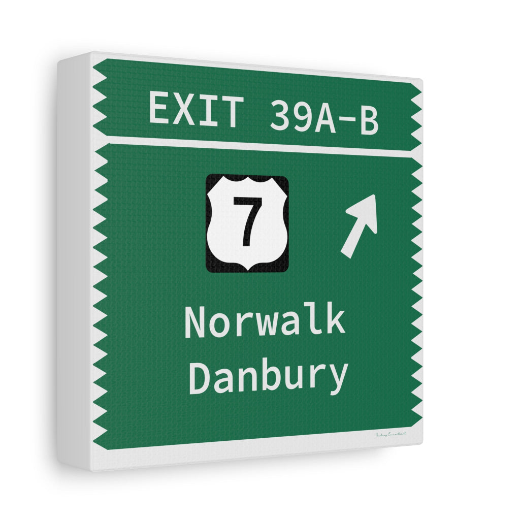Merritt Parkway Exit 39A-B wall art decor - Norwalk Connecticut gifts and merch by Finding Connecticut 