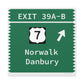 Merritt Parkway Exit 39A-B wall art decor - Norwalk Connecticut gifts and merch by Finding Connecticut 